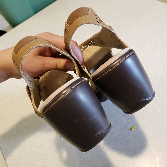 JBU By Jambu Women’s Chloe Peep Toe T-Strap Vegan Wedges Memory Foam Sz 10 - Picture 6 of 8